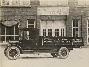 (UNITED MOTOR TRUCKS) Company salesmans album with 41 photographs presenting The United Line of utilitarian automobiles, manufacture